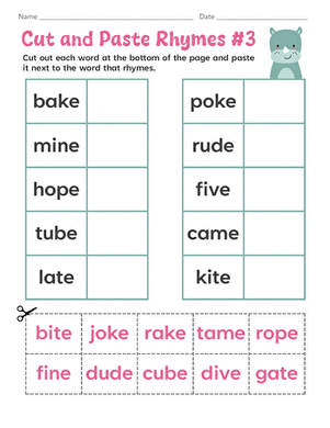 Cut and Paste Rhymes #3