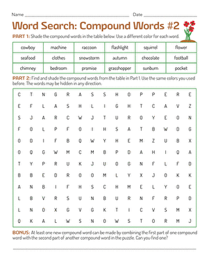 Word Search: Compound Words #2