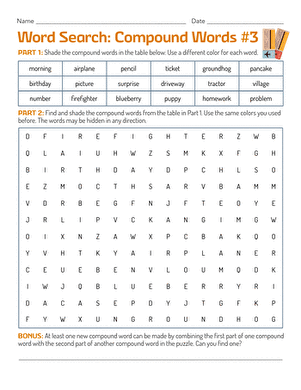 Word Search: Compound Words #3