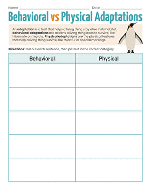 Behavioral vs. Physical Adaptations