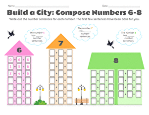 Build a City: Compose Numbers 6–8