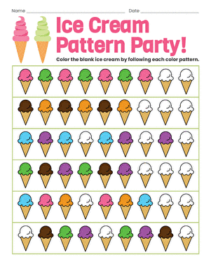 Ice Cream Pattern Party!