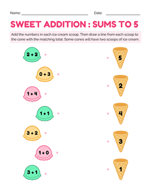 Sweet Addition: Sums to 5