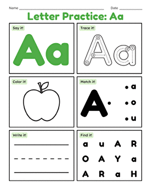 Letter Practice: Aa