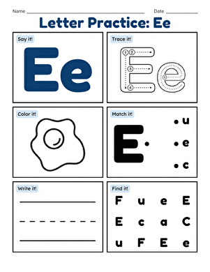 Letter Practice: Ee