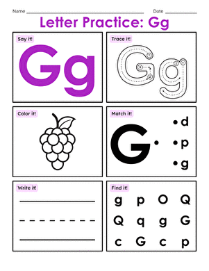 Letter Practice: Gg