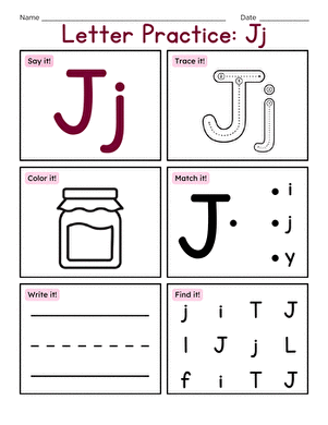 Letter Practice: Jj