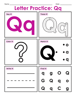Letter Practice: Qq
