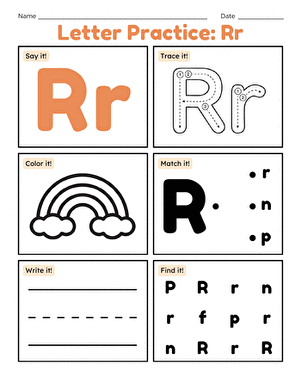 Letter Practice: Rr