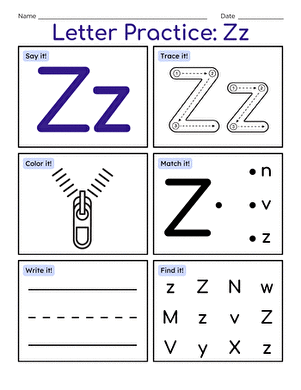 Letter Practice: Zz