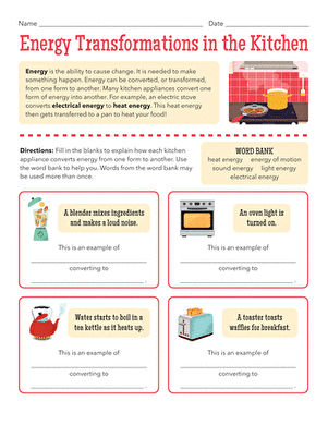 Energy Transformations in the Kitchen