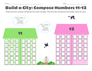 Build a City: Compose Numbers 11–12