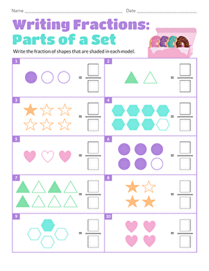 Writing Fractions: Parts of a Set