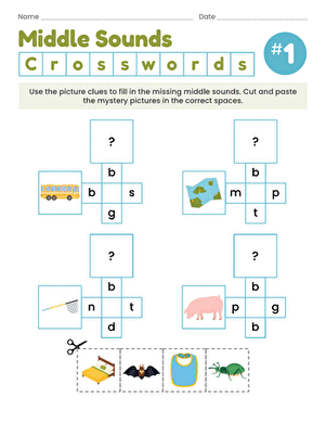 Middle Sounds Crosswords #1
