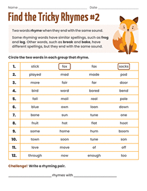 Find the Tricky Rhymes #2