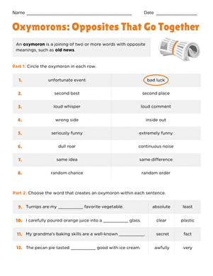 Oxymorons: Opposites That Go Together
