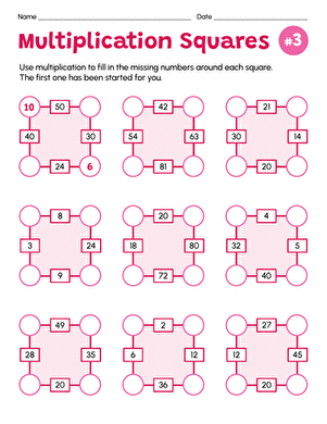 Multiplication Squares #3