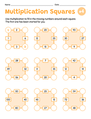 Multiplication Squares #4