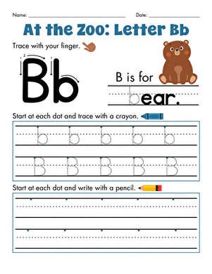 At the Zoo: Letter Bb
