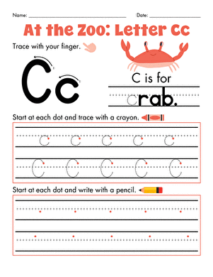 At the Zoo: Letter Cc
