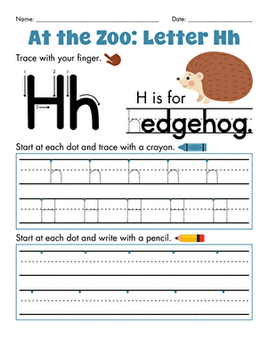 At the Zoo: Letter Hh