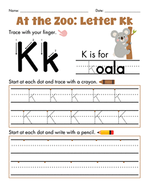 At the Zoo: Letter Kk