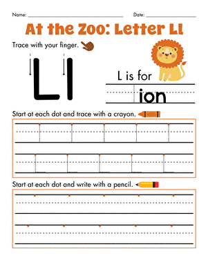 At the Zoo: Letter Ll