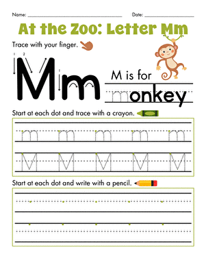 At the Zoo: Letter Mm