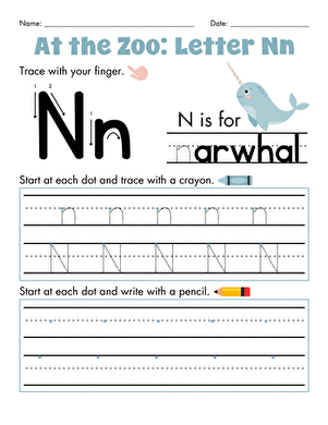 At the Zoo: Letter Nn