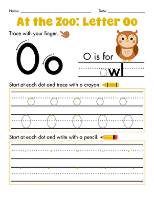 At the Zoo: Letter Oo
