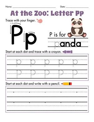 At the Zoo: Letter Pp