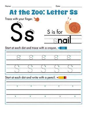 At the Zoo: Letter Ss