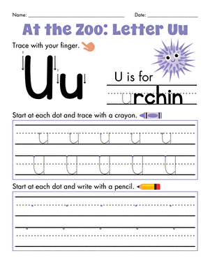 At the Zoo: Letter Uu
