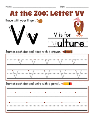 At the Zoo: Letter Vv