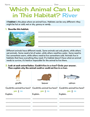 Which Animal Can Live in This Habitat? River