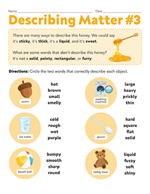 Describing Matter #3