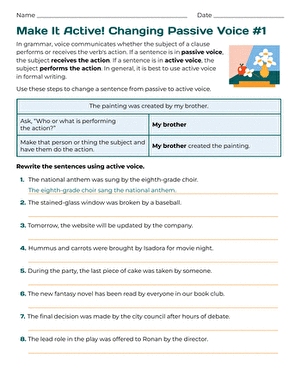 Make It Active! Changing Passive Voice #1