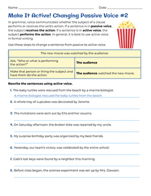 Make It Active! Changing Passive Voice #2