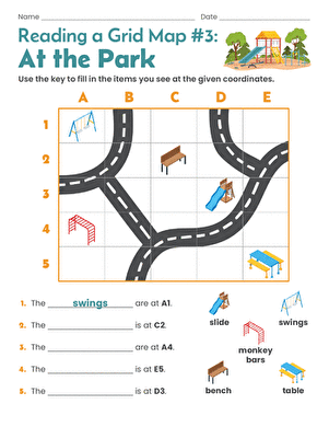Reading a Grid Map #3: At the Park