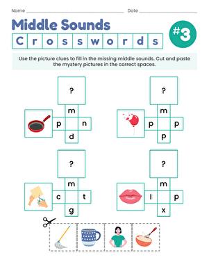 Middle Sounds Crosswords #3