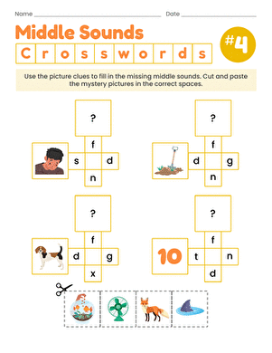 Middle Sounds Crosswords #4