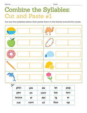 Combine the Syllables: Cut and Paste #1