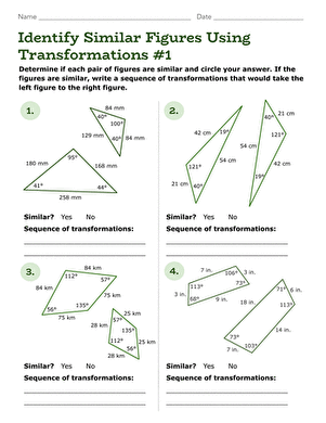 Identify Similar Figures Using Transformations #1