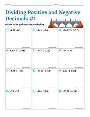 Dividing Positive and Negative Decimals #1