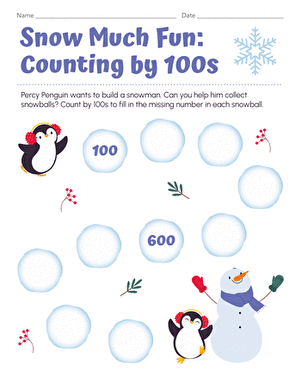 Snow Much Fun: Counting by 100s