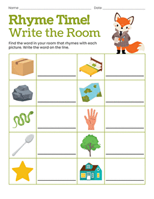 Rhyme Time! Write the Room