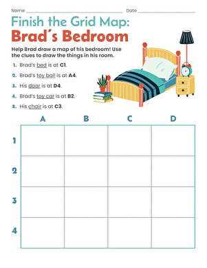 Finish the Grid Map: Brad's Bedroom