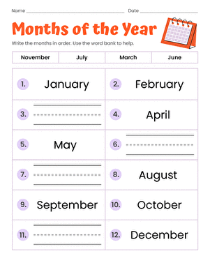 Months of the Year