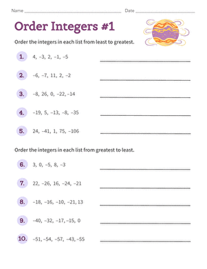 Order Integers #1