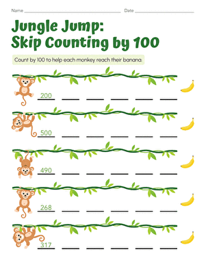 Jungle Jump: Skip Counting by 100